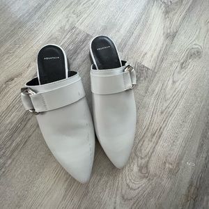 White slip on sandals from Aquatalia.